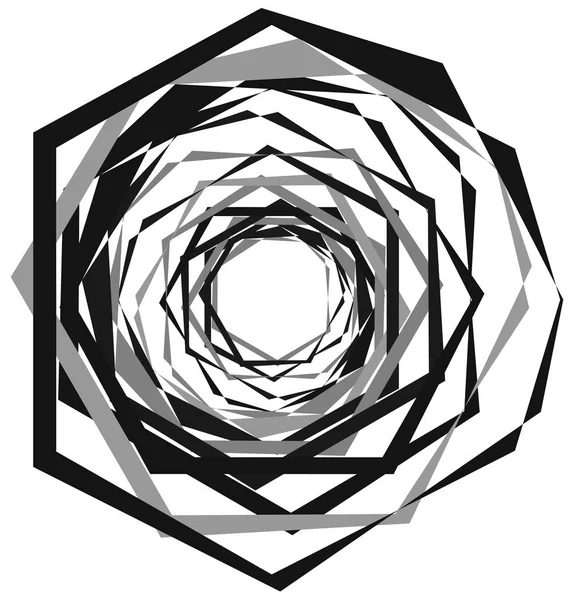幾何学的な催眠の渦. — ストックベクタ