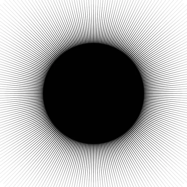 Radiell, utstrålande linjerna abstrakt element. — Stock vektor