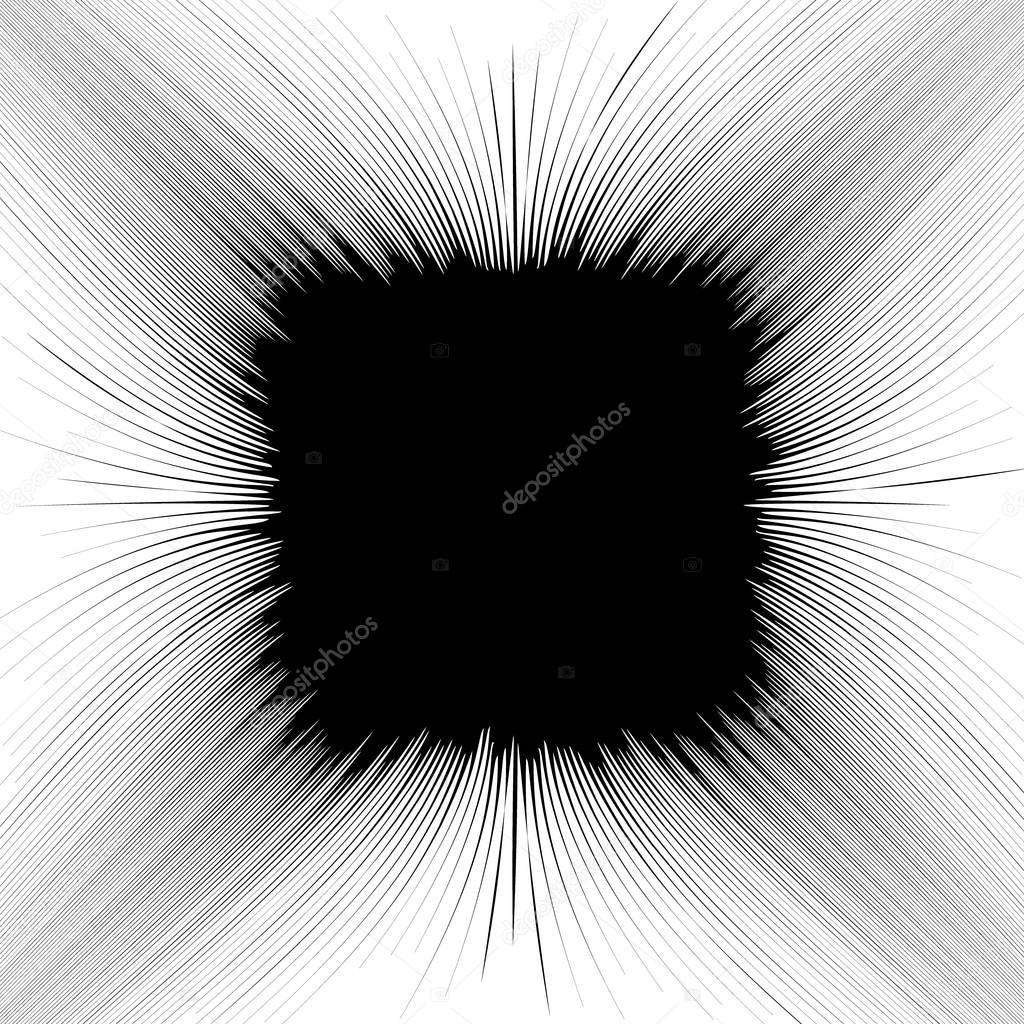 Radial lines rays abstract illustration 