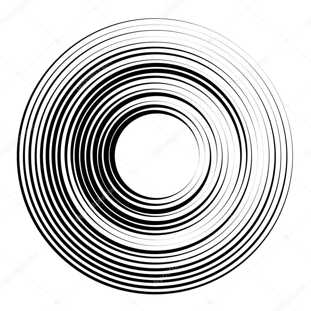 Radial, radiating circular graphic.