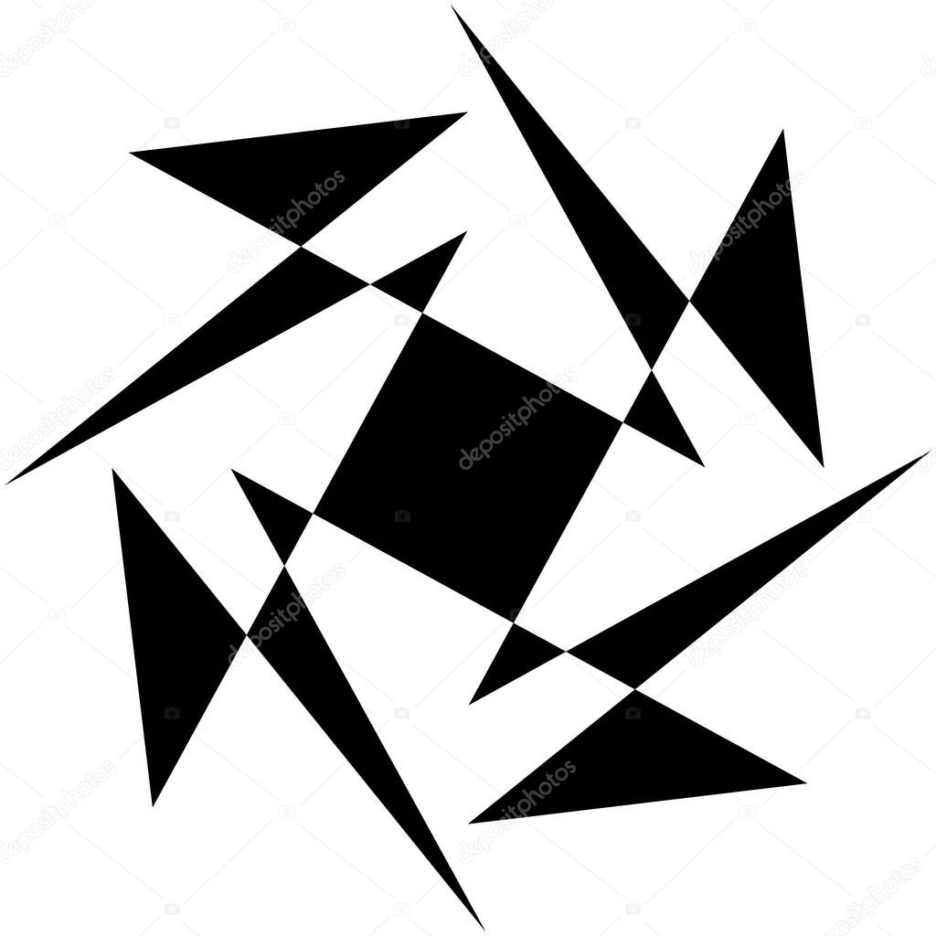Abstract black and white spiral illustration
