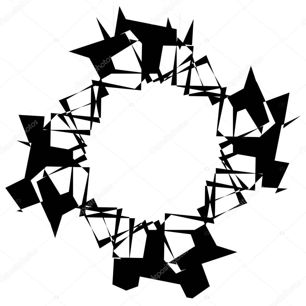 Abstract black and white spiral illustration