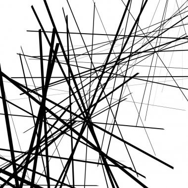 Geometrik rasgele kesişen çizgiler sanatı 