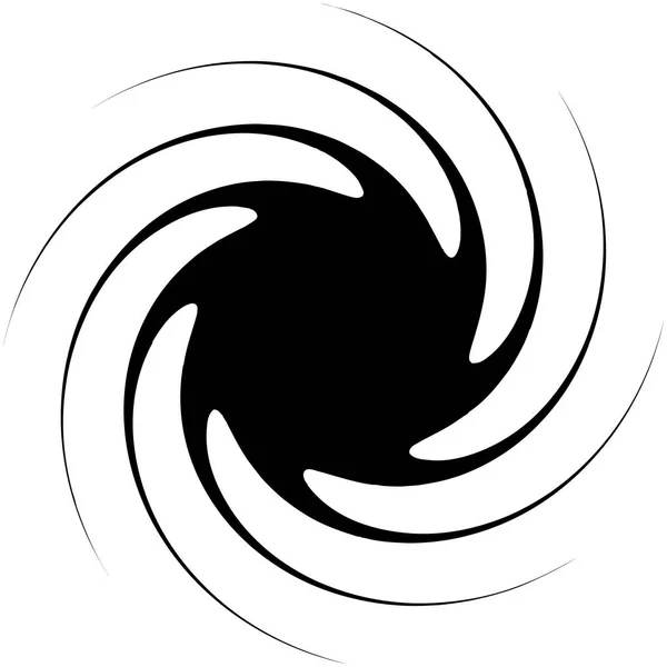 Abstracte zwarte en witte spiraal illustratie — Stockvector