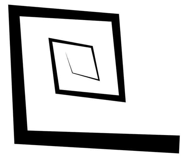 Spirale quadrata geometrica — Vettoriale Stock