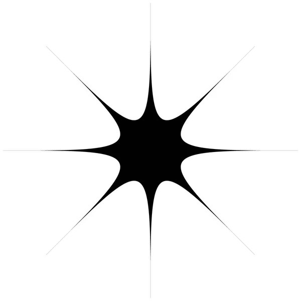 Starburst, silhouette sunburst — Image vectorielle