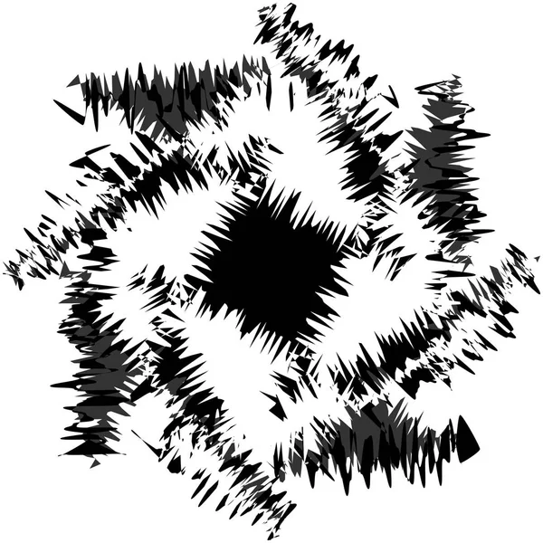 Soyut siyah beyaz spiral illüstrasyon — Stok Vektör