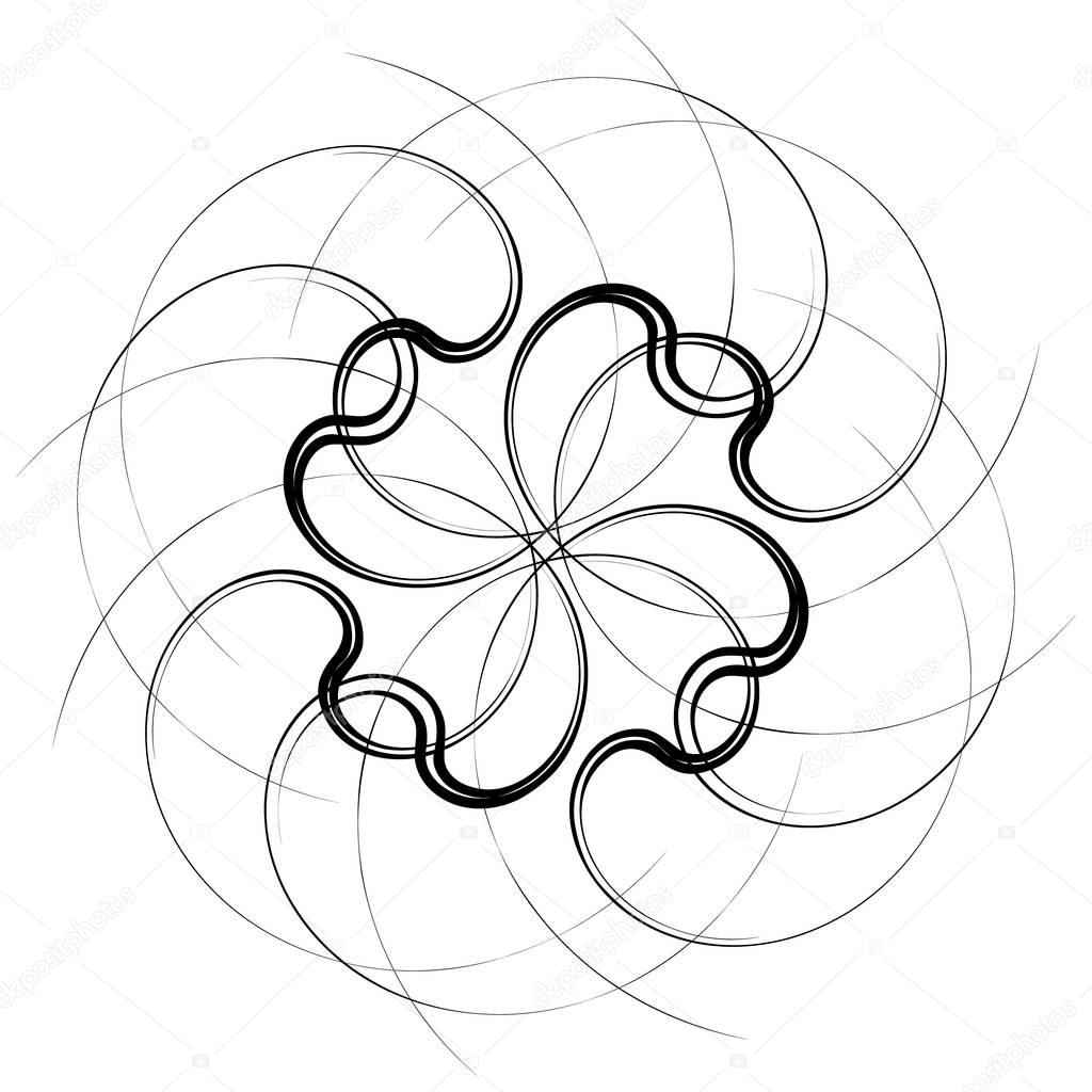 Abstract spiral shape on white