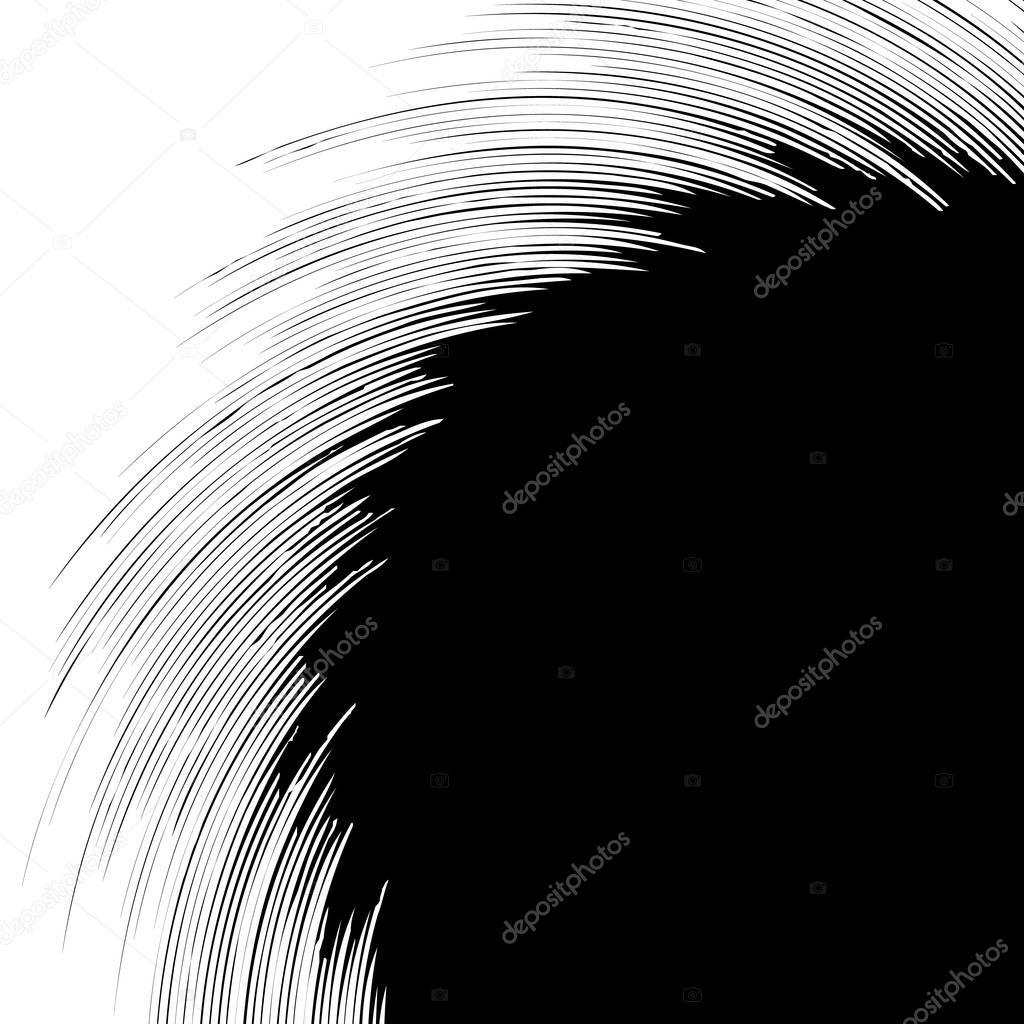 Pattern of rotating radial lines