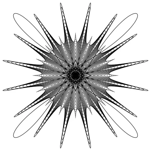 Schwarzweißes kreisförmiges Element — Stockvektor