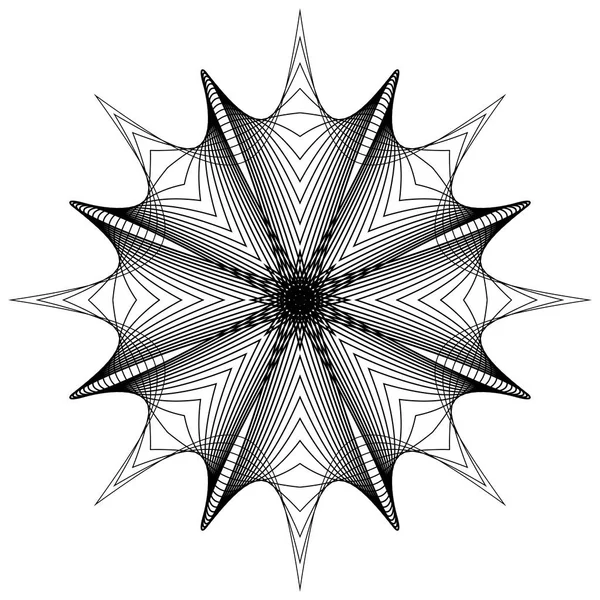 Černá a bílá kruhový prvek — Stockový vektor