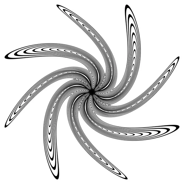 Elément circulaire noir et blanc — Image vectorielle