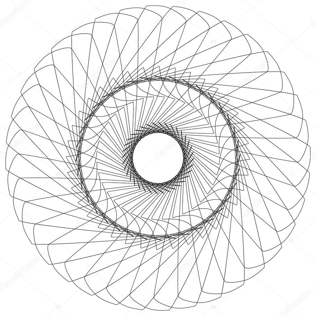 Outline spiral motif