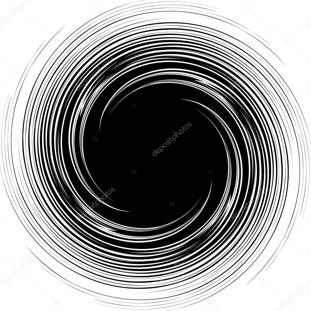 Irregular concentric lines