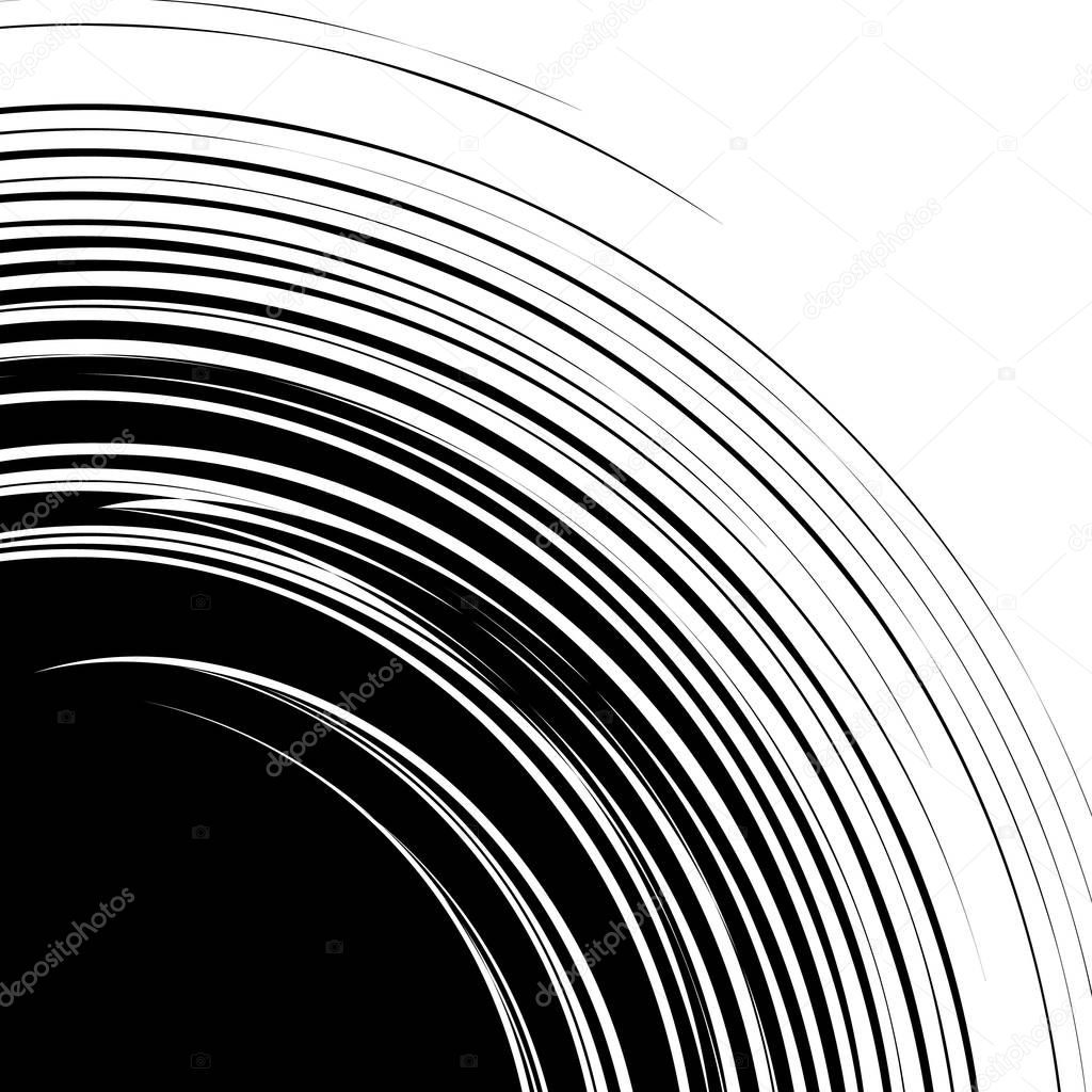 Irregular concentric lines