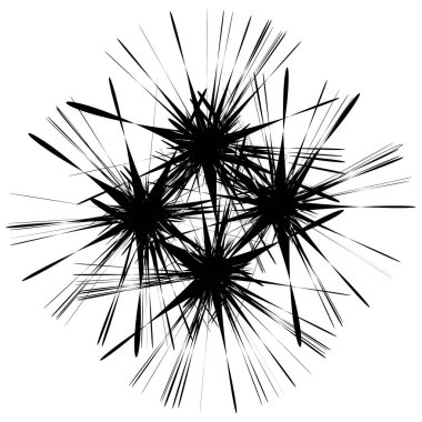 Sinirli kaba kesişen tek renkli şekil