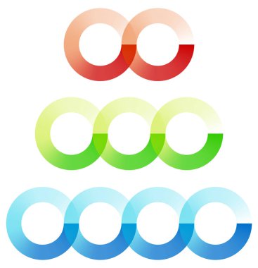 Soyut iç içe daireler öğesi 