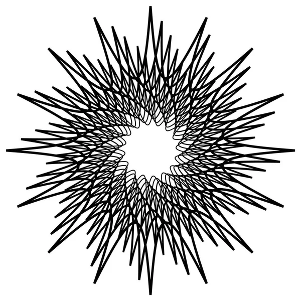 Radiale geometrische Elementreihen. — Stockvektor