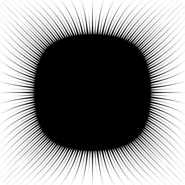 Radiale geometrische Elementreihen. — Stockvektor