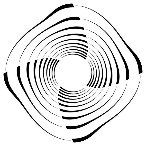 Чорно-білий елемент з викривленням — стоковий вектор