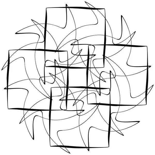 Verschillende lineaire geometrische objecten — Stockvector