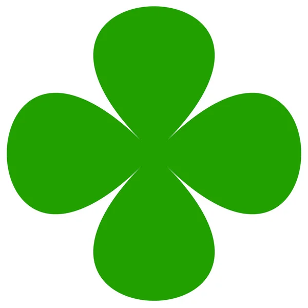 Symbole du trèfle à quatre feuilles — Image vectorielle