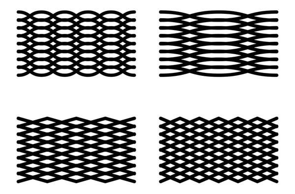 Conjunto de 4 elementos abstractos de cuadrícula . — Archivo Imágenes Vectoriales