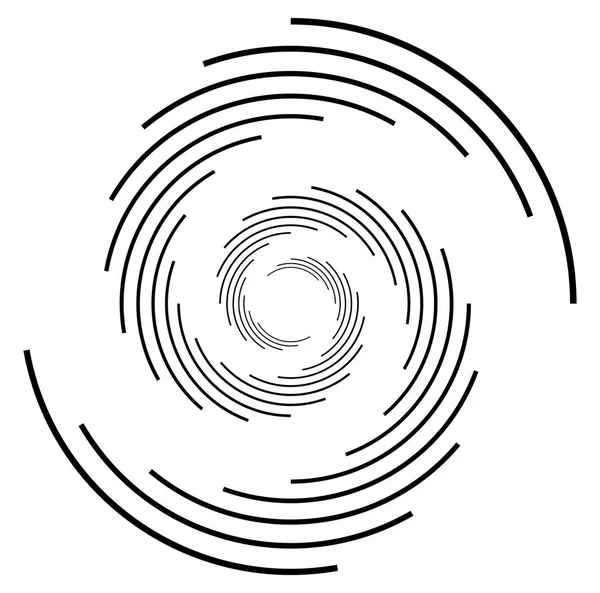 Radiale geometrische Elementreihen. — Stockvektor