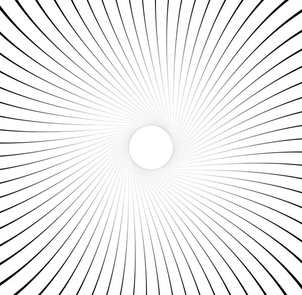 Абстрактный рисунок с радиальными линиями
