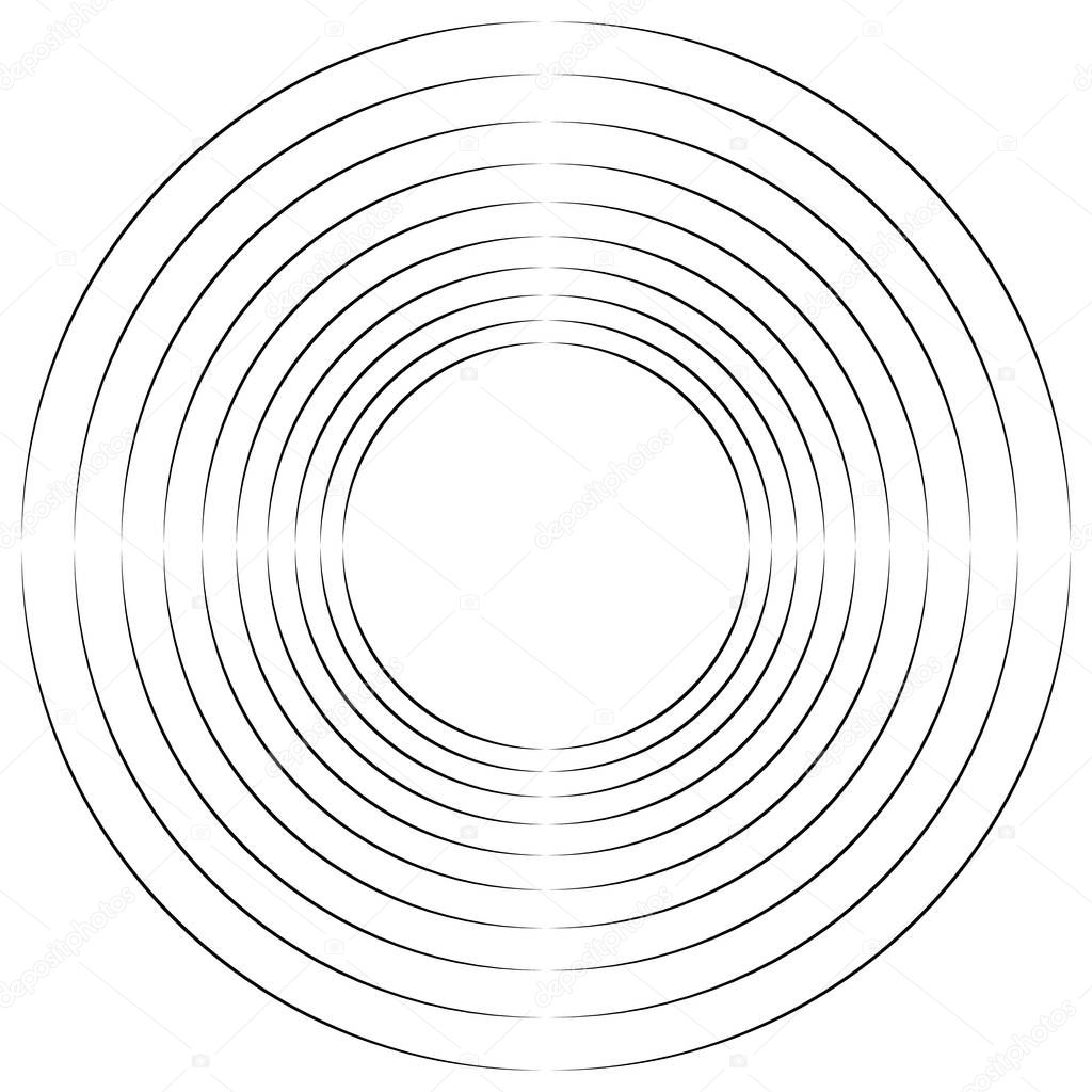  radial circles circular element