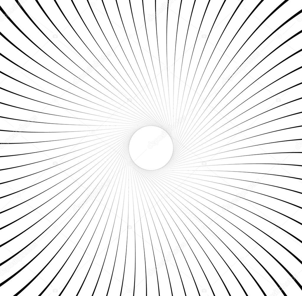 Abstract pattern with radial lines
