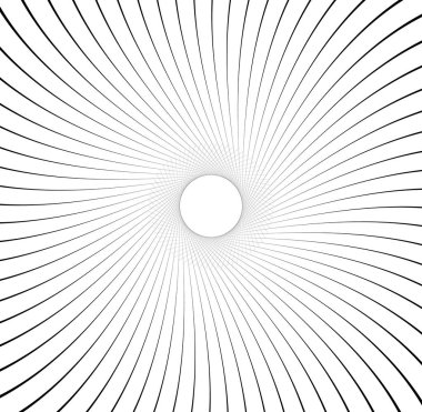 Radyal çizgiler ile soyut desen