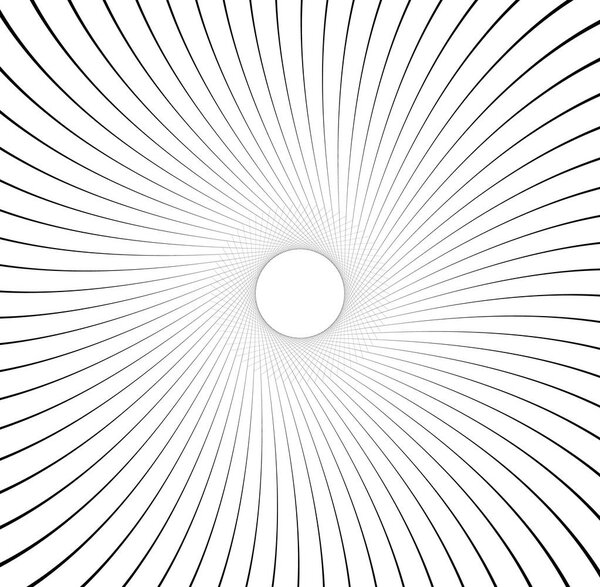 Абстрактный рисунок с радиальными линиями

