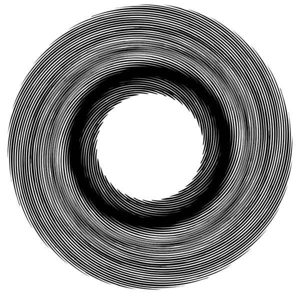 Abstract monochrome spiral design. — Stock Vector