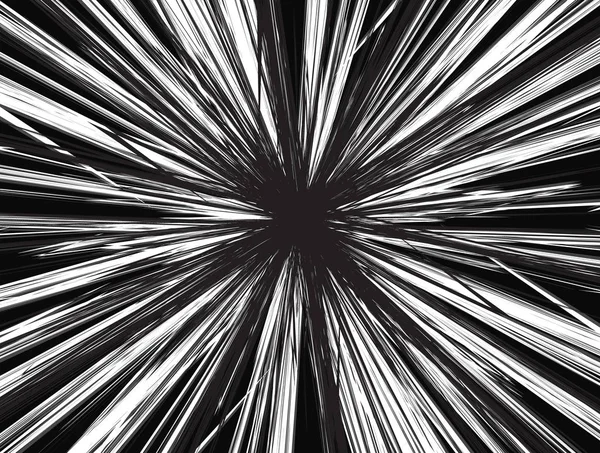 Texturierte radiale Linien verbreiten Explosion — Stockvektor