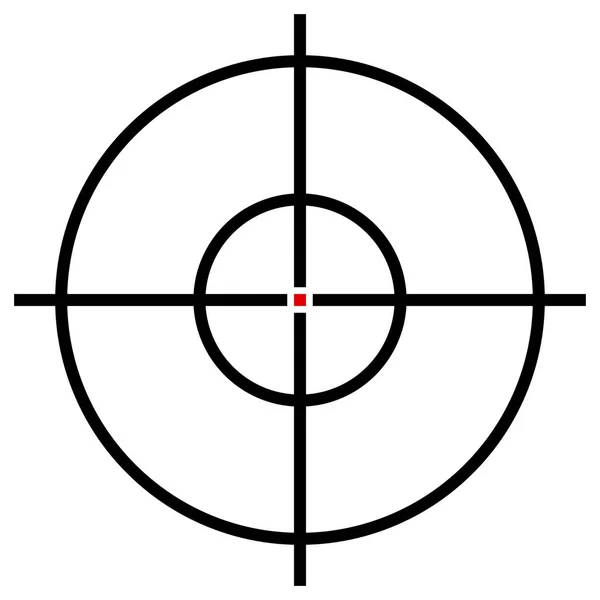 Symbole cible isolé — Image vectorielle