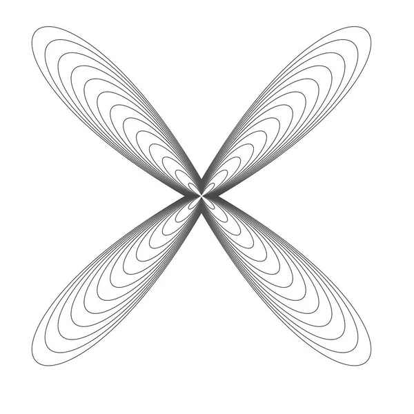 Geometric radial element, — Stock Vector