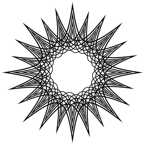 Serie de elementos geométricos radiales — Archivo Imágenes Vectoriales