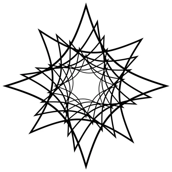 Serie de elementos geométricos radiales — Vector de stock