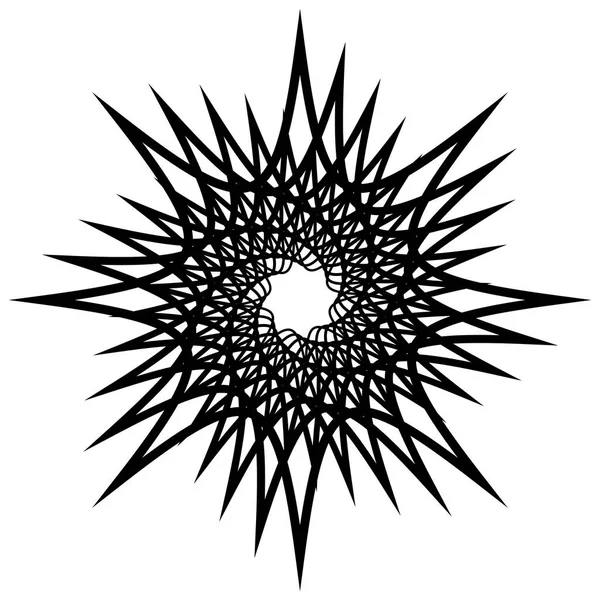 Серія радіальних геометричних елементів — стоковий вектор
