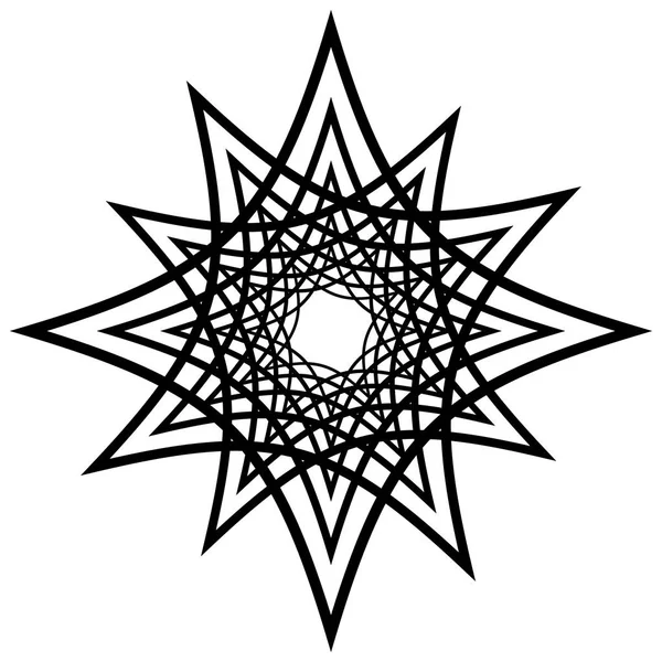 Серия радиальных геометрических элементов — стоковый вектор