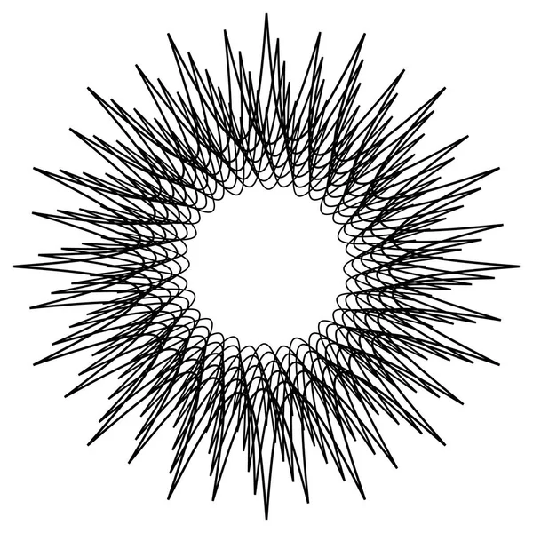 Série d'éléments géométriques radiaux — Image vectorielle