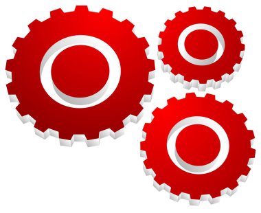 Gearwheel sembolleri illüstrasyon