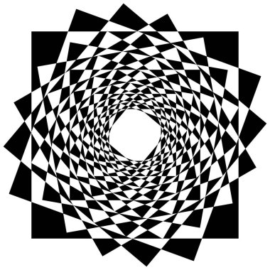 geometrik öğe içe kareler döner ile