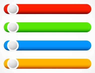 Web dikdörtgen düğmeleri kümesi