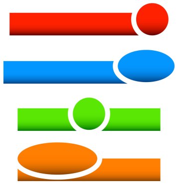 Web dikdörtgen düğmeleri kümesi