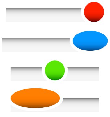 Web dikdörtgen düğmeleri kümesi