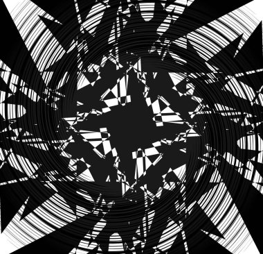 radyal çizgiler ile geometrik öğesi