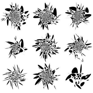 Soyut paramparça şekil kümesi