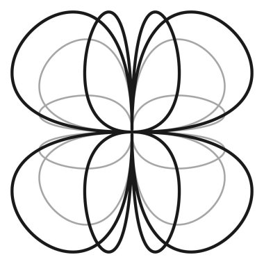 Kesişen çizgiler şekli